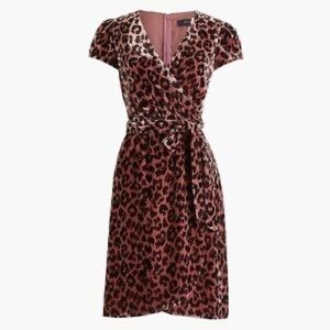 J.Crew Velvet Leopard Dress